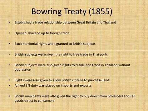  The Bowring Treaty: 1855; A Catalyst for Siam's Modernization and an Exercise in Anglo-Siamese Diplomacy